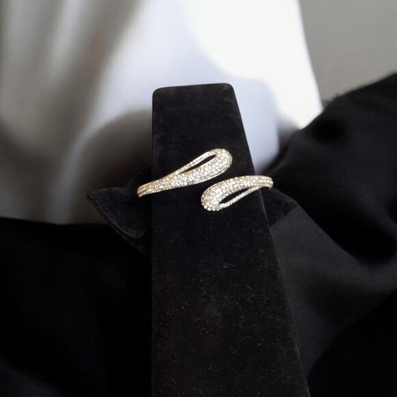 Dextera Rhodium-Plated & Swarovski Crystal Cuff Bangle Bracelet, SAKS FIFTH AVE - Picture 8 of 11